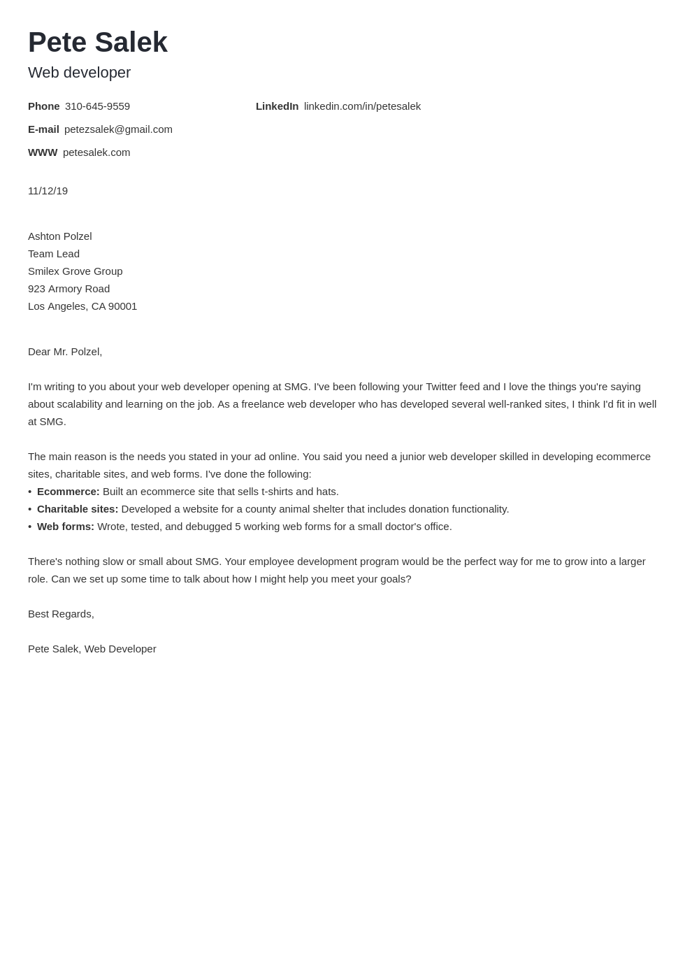 cover letter examples web developer template minimo uk