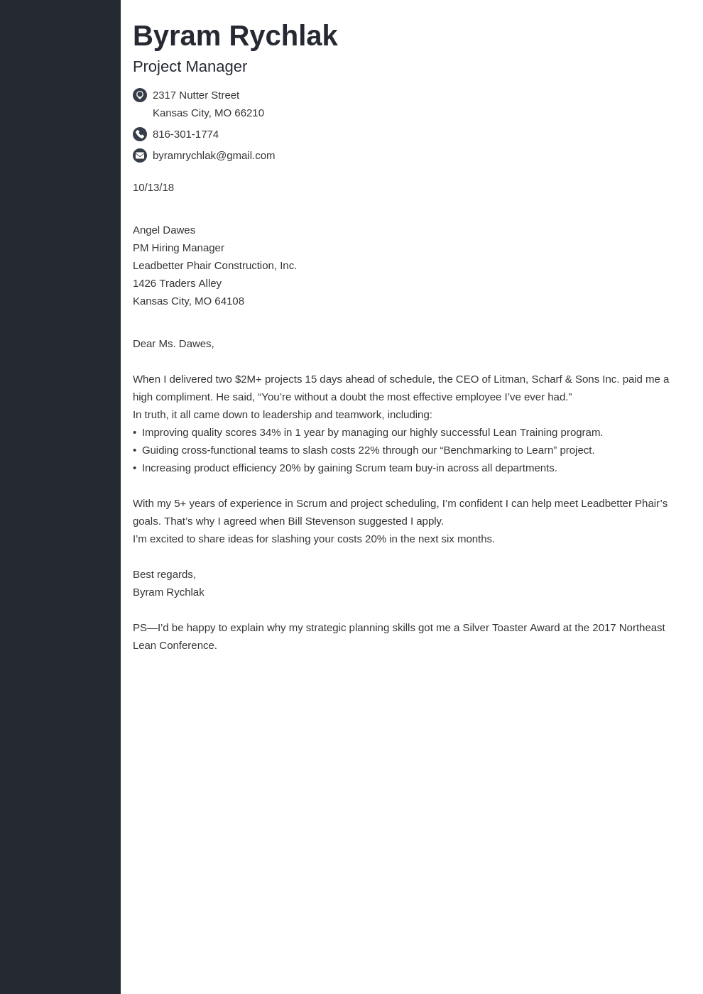 Closing A Resume Cover Letter Examples