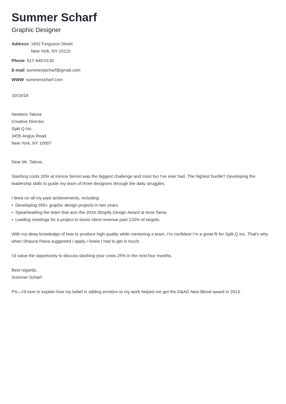 cover letter how to start template minimo