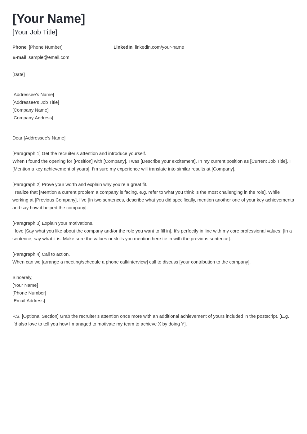 cover letter look template minimo uk