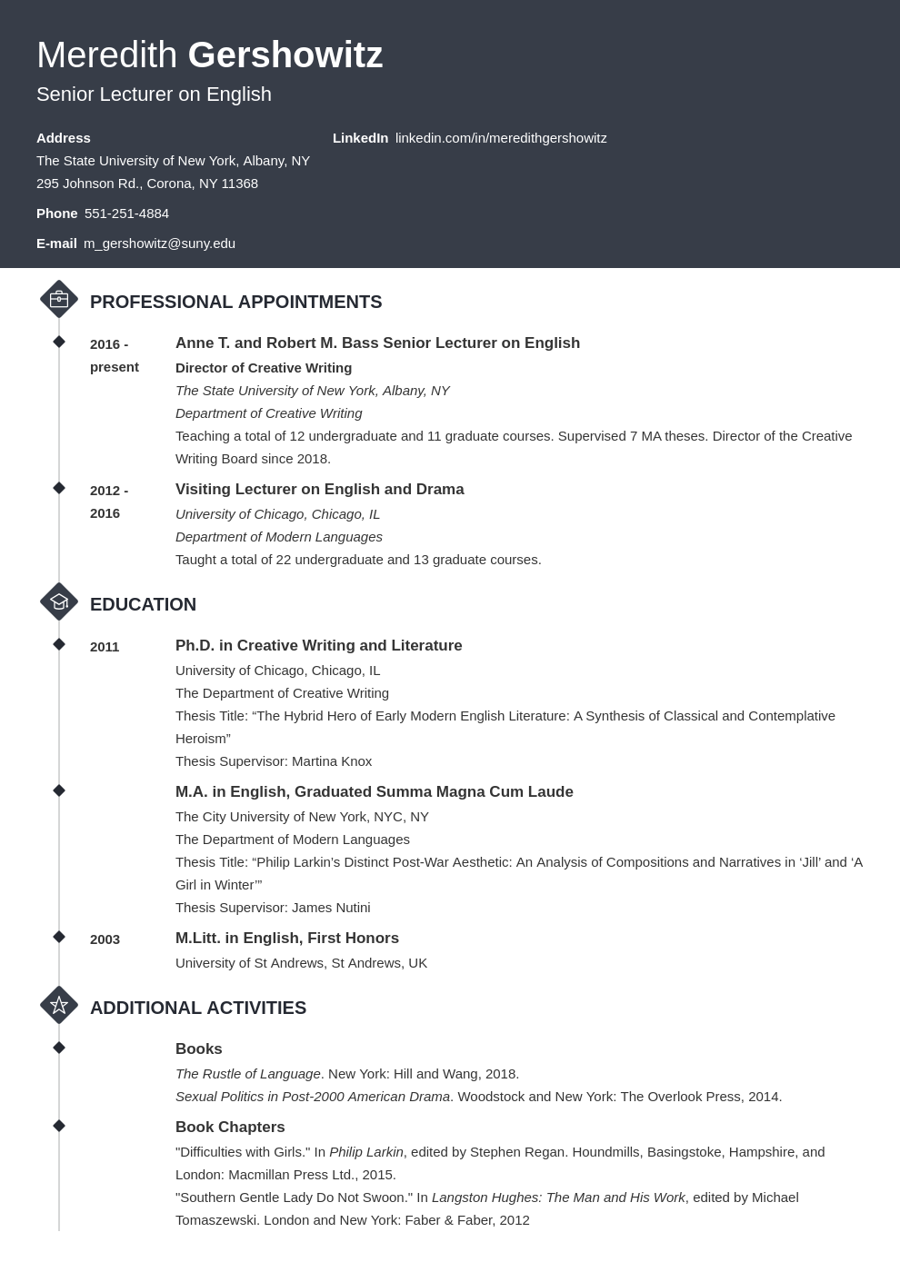 Academic CV Template Format And Examples For 2026 Academic CV Template Format And Examples For 2026