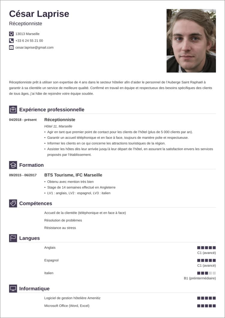 Exemple De CV Simple 21 Mod les Remplir Rapidement Exemple De CV Simple 21 Mod les Remplir Rapidement