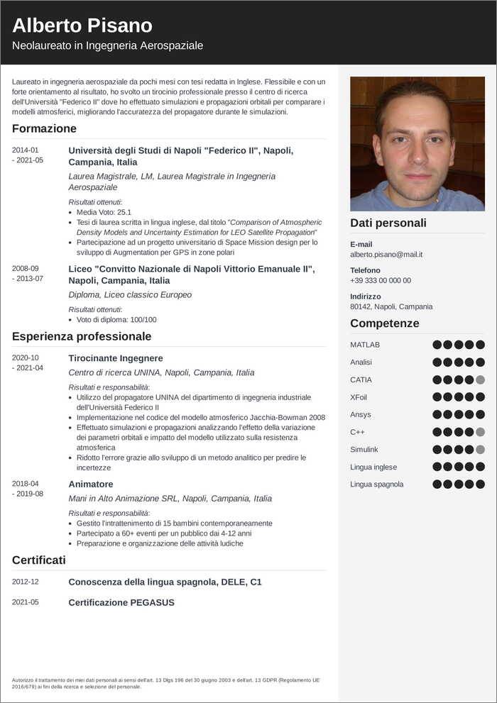 21 modelli curriculum vitae da compilare e scaricare PDF