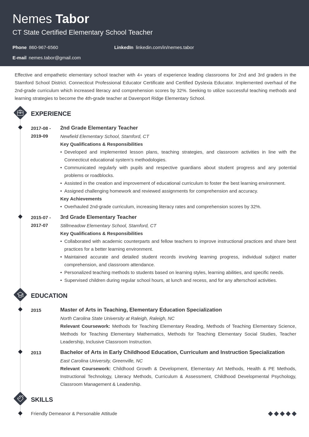 elementary teacher template diamond