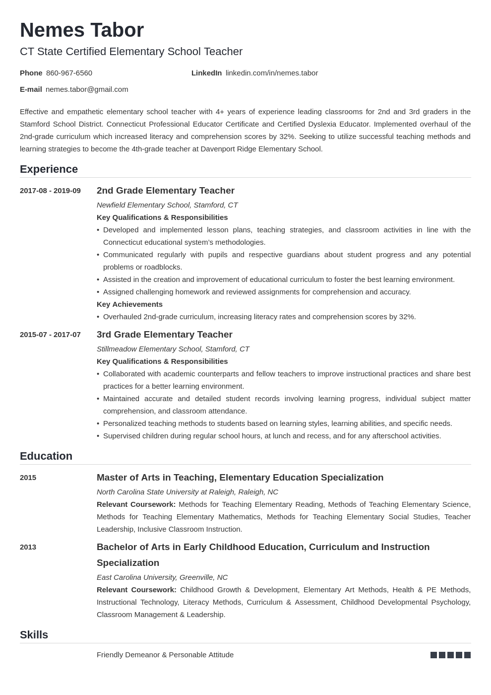 elementary teacher template nanica