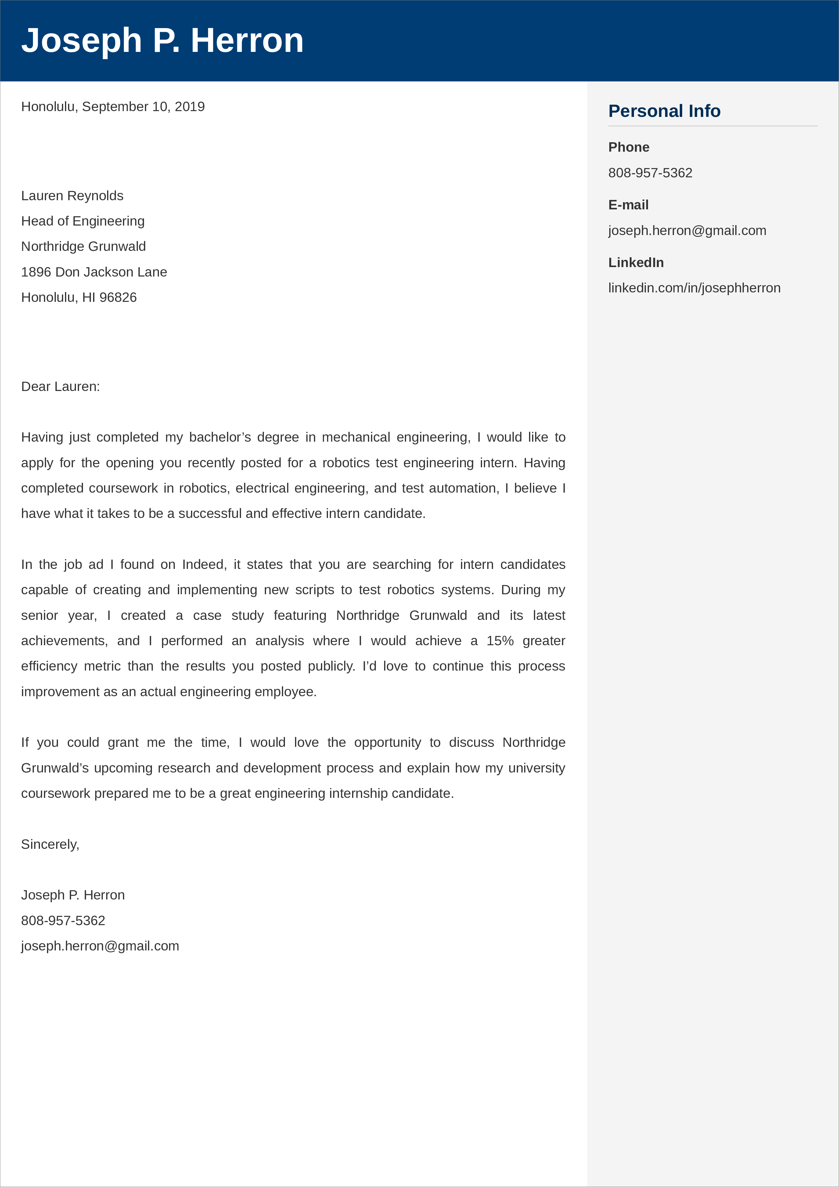 Recommendation Letter For Internship Completion from cdn-images.resumelab.com