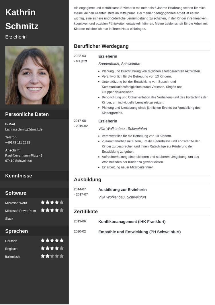 Europass CV Muster Vorlage F r Den EU Lebenslauf 2024