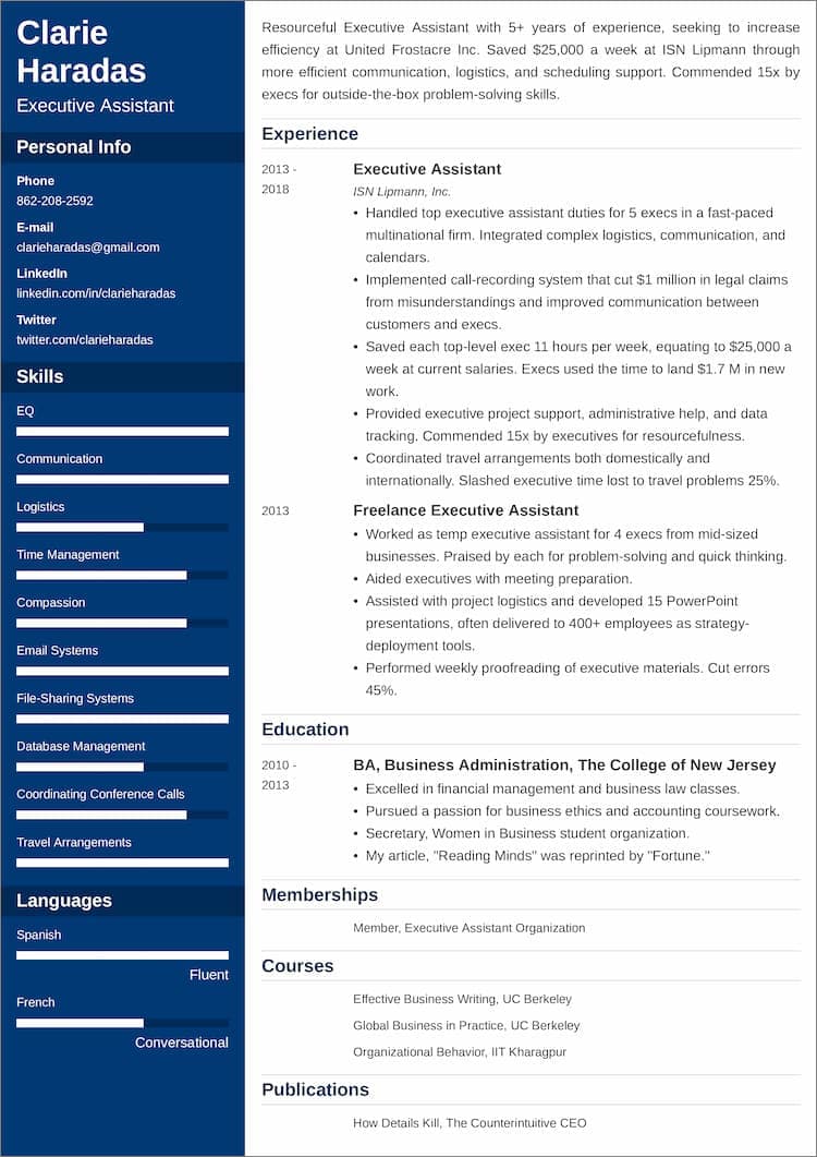 the best resume template