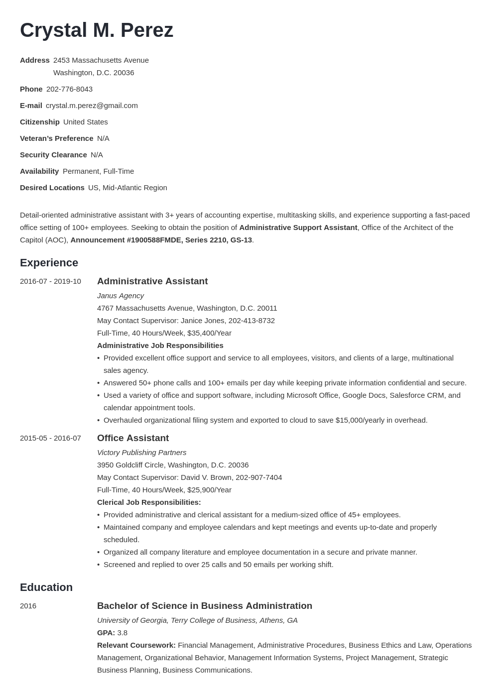 Federal Resume Examples And 25 Writing Tips