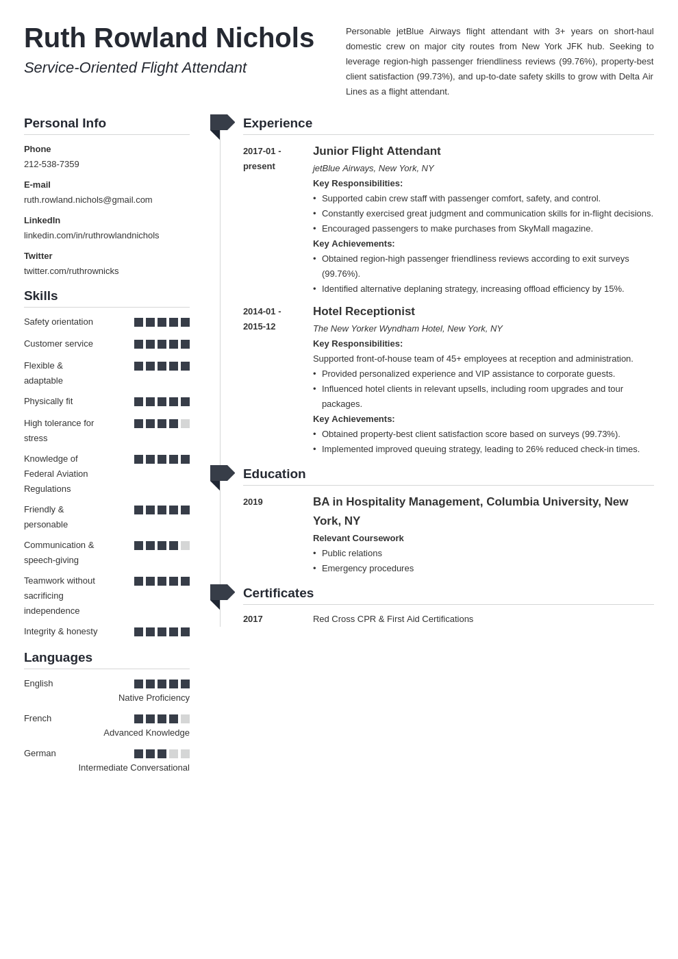 flight attendant template muse