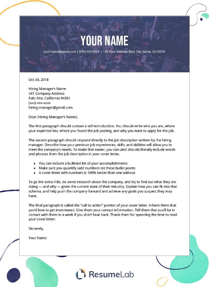 Free Word Cover Letter Templates To Download Now