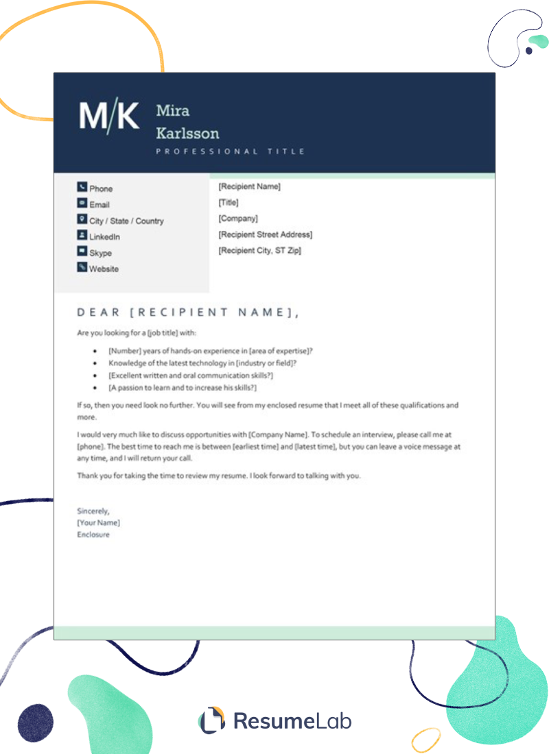 50 Microsoft Word Cover Letter Templates (Free Download!)