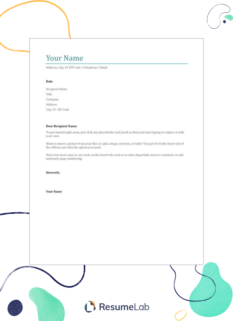 50+ Cover Letter Templates for Word [Download for Free]