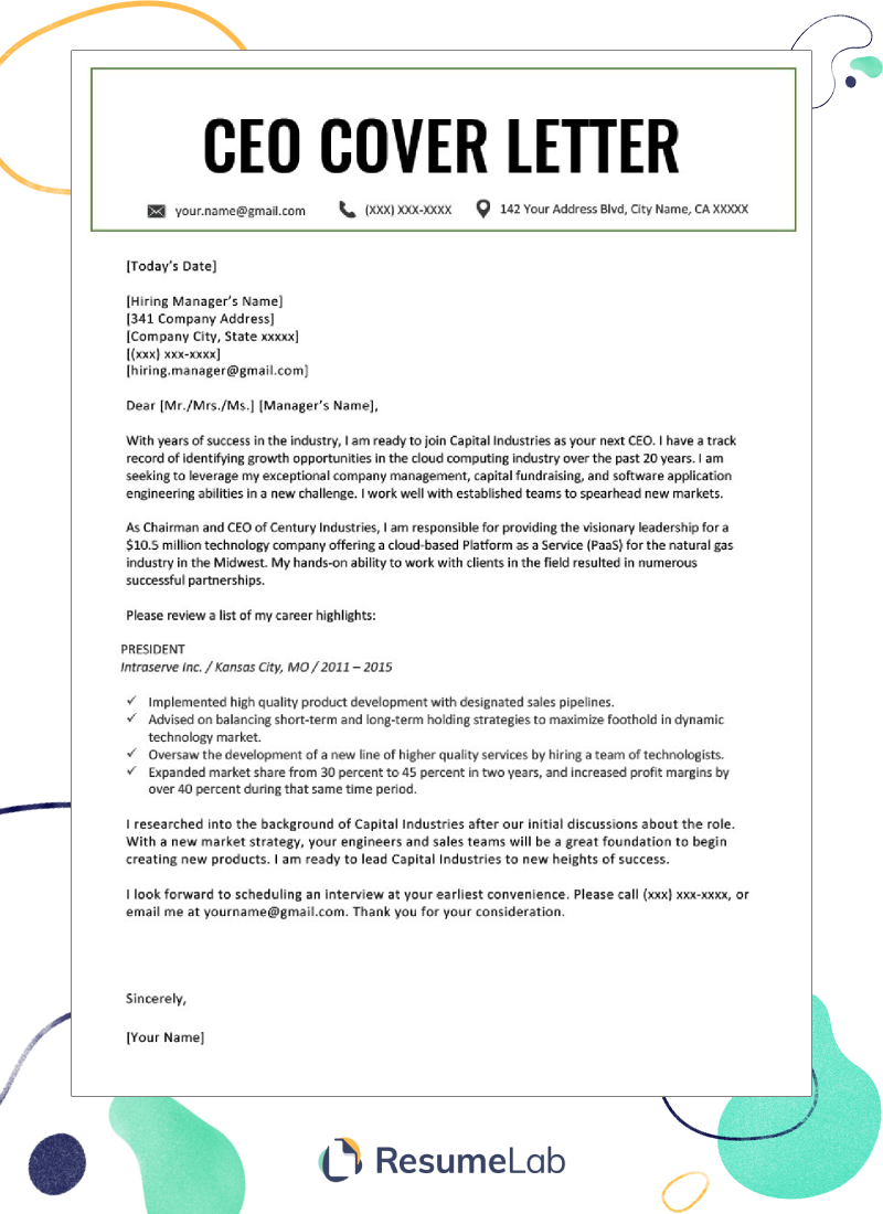 download cover letter template for word