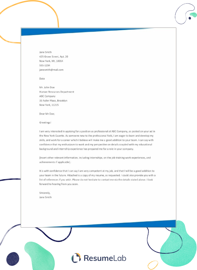 Free Word Cover Letter Templates To Download Now