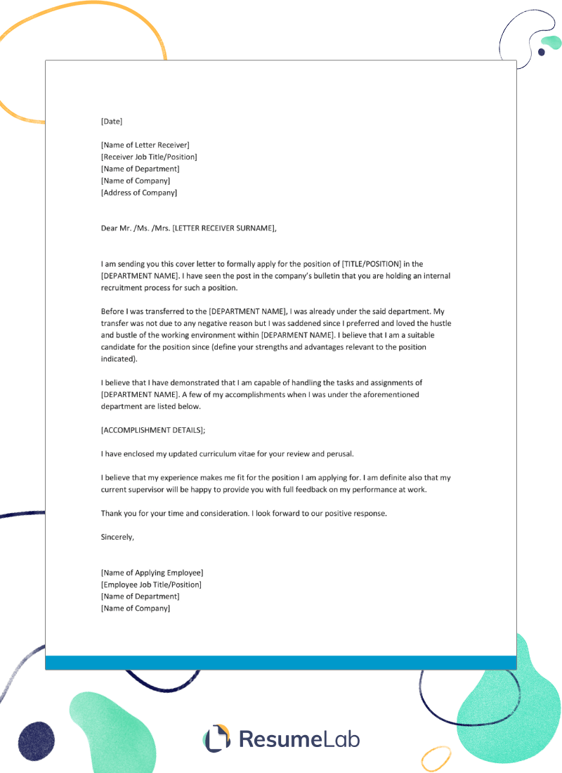 canva for application letter