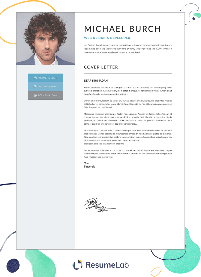 cover letter templates psd