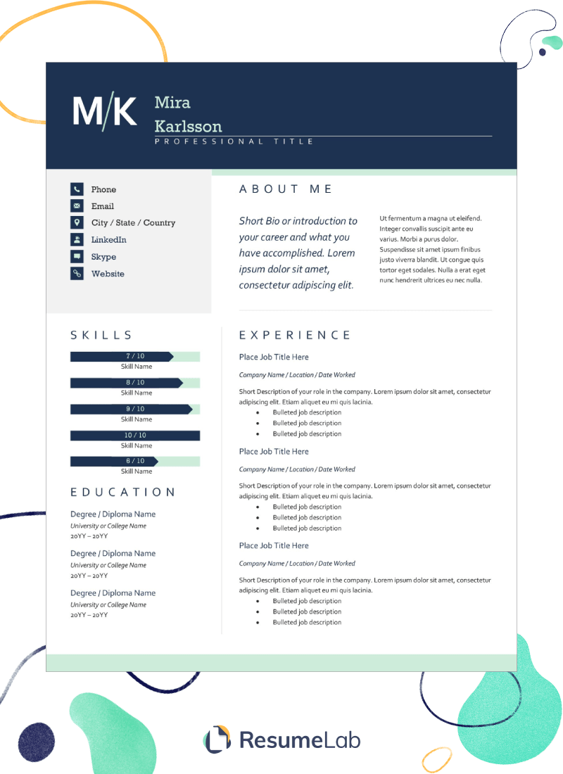 Free Cv Templates—download & Start Making Your Cv