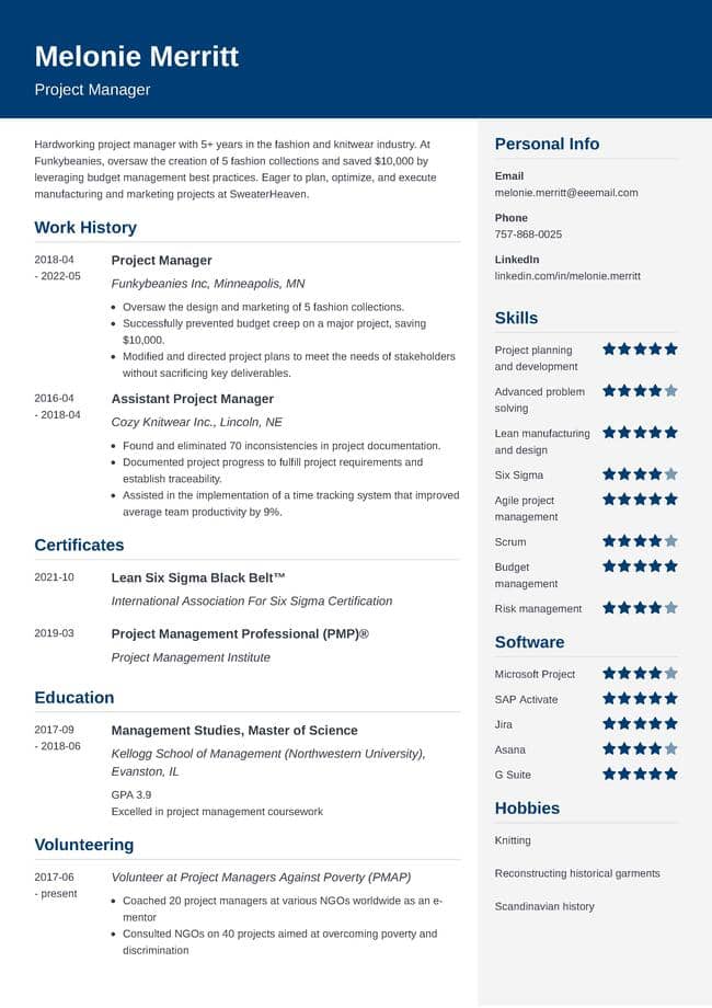 basic resume templates 2022