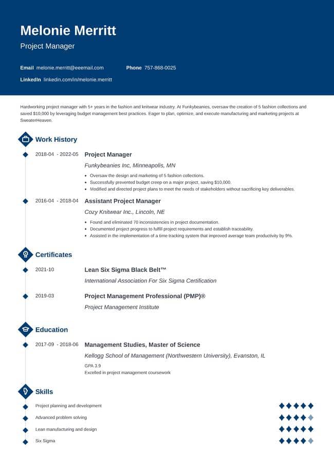 best resume template to try for free