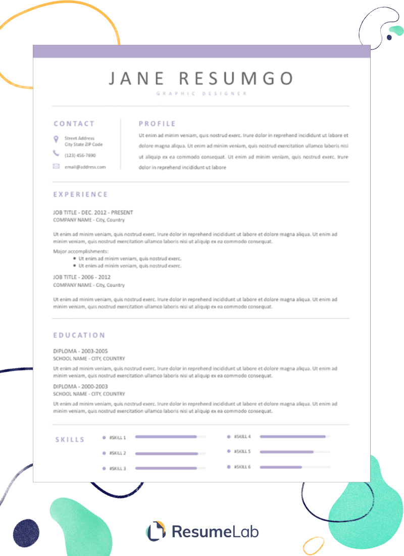 a resume template ms word free download