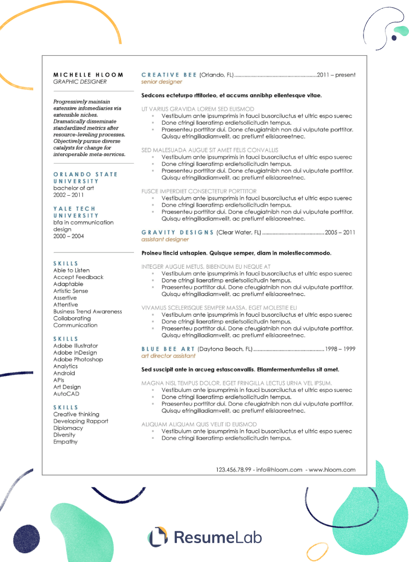 resume templates free word 2007