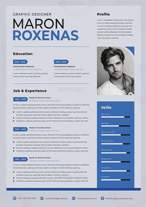 Akhstudio Word Resume Template from Graphicriver