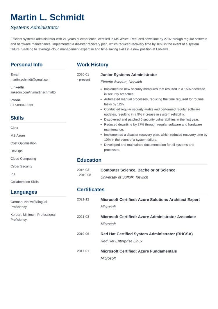 CV Templates for Microsoft Word