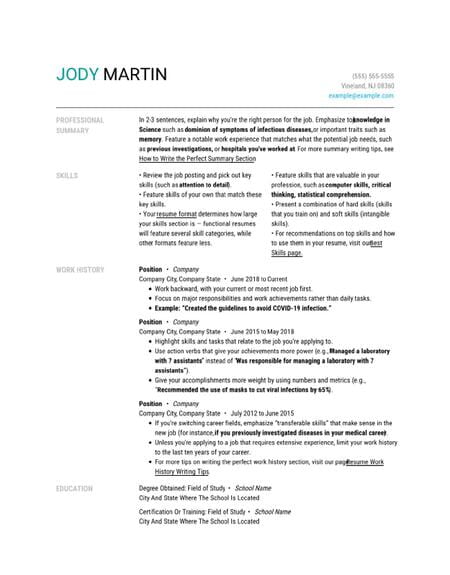 Simple CV Template to download and writing tips
