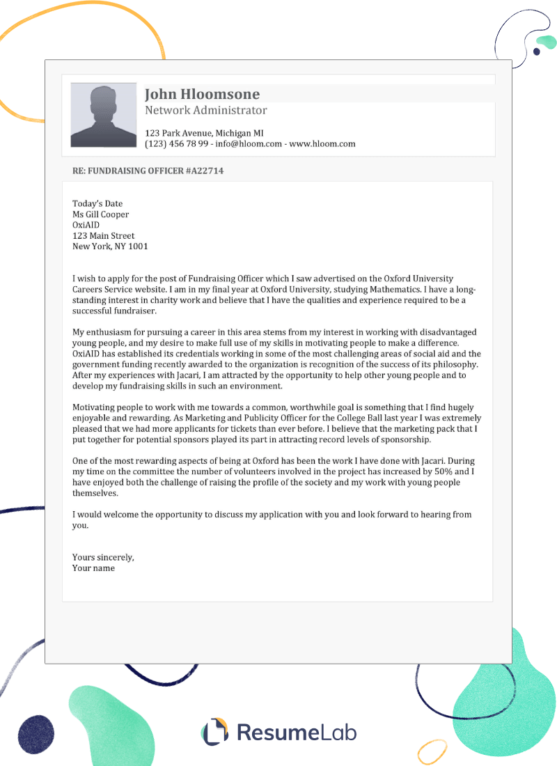 google drive cover letter template