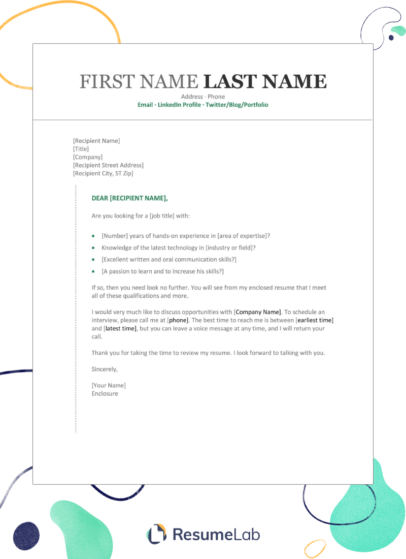 cover letter template google docs free download