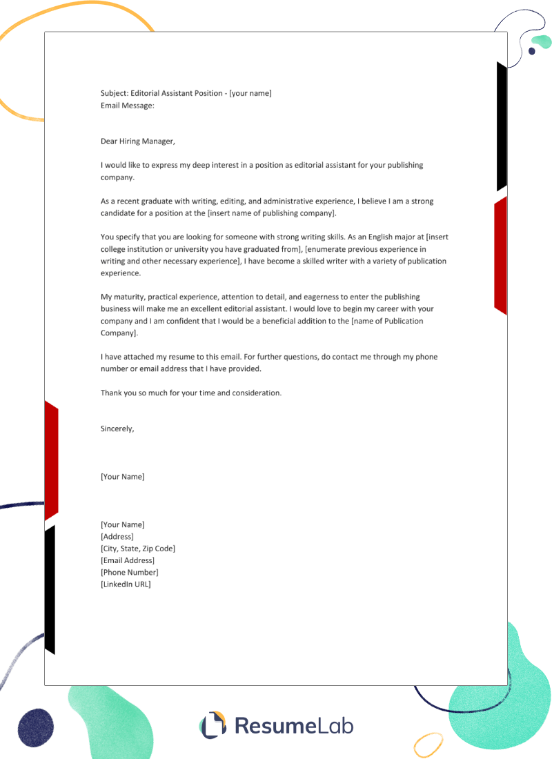 sample cover letter for google