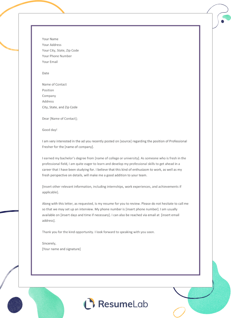 free cover letter template google docs