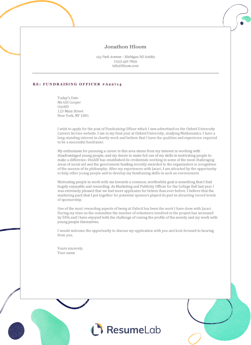 Google Cover Letter Template