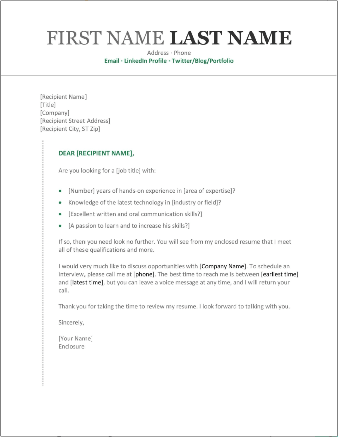 25 Free Cover Letter Templates for Google Docs