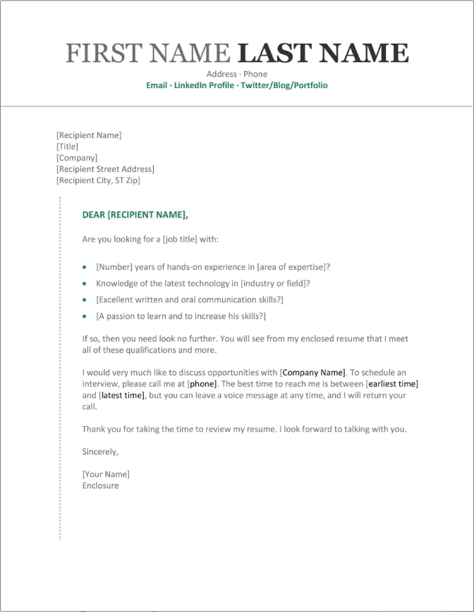 6 Free Google Docs Cover Letter Templates