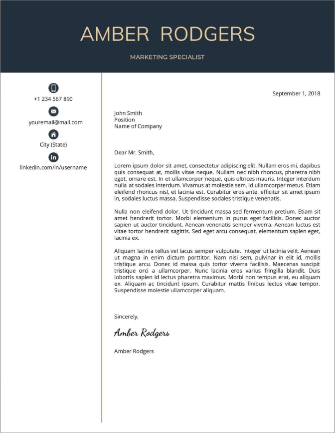 google docs cover letter templates