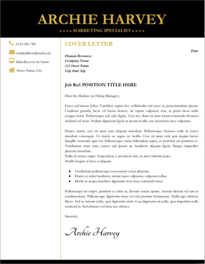 25 Free Cover Letter Templates for Google Docs