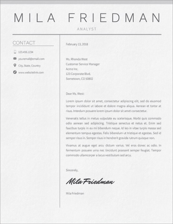 Google Cover Letter Template