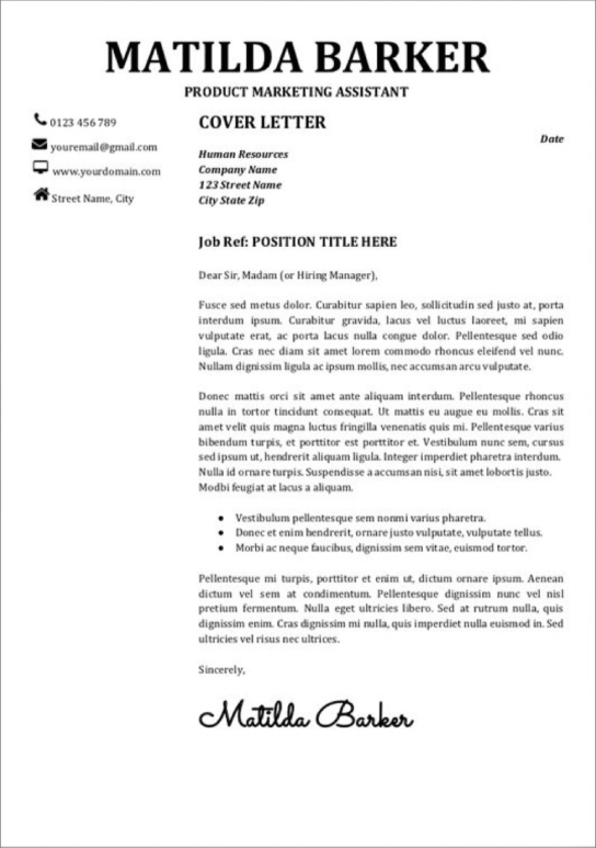 25 Free Cover Letter Templates for Google Docs