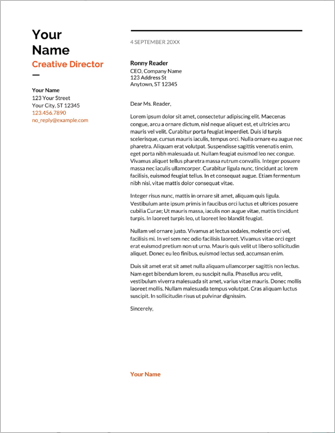 25 Free Cover Letter Templates For Google Docs