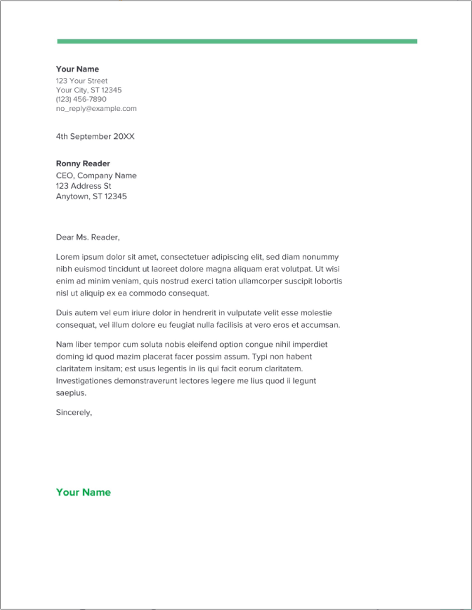 cover letter to google examples