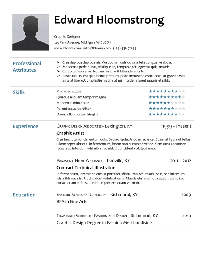 free resume template google docs download