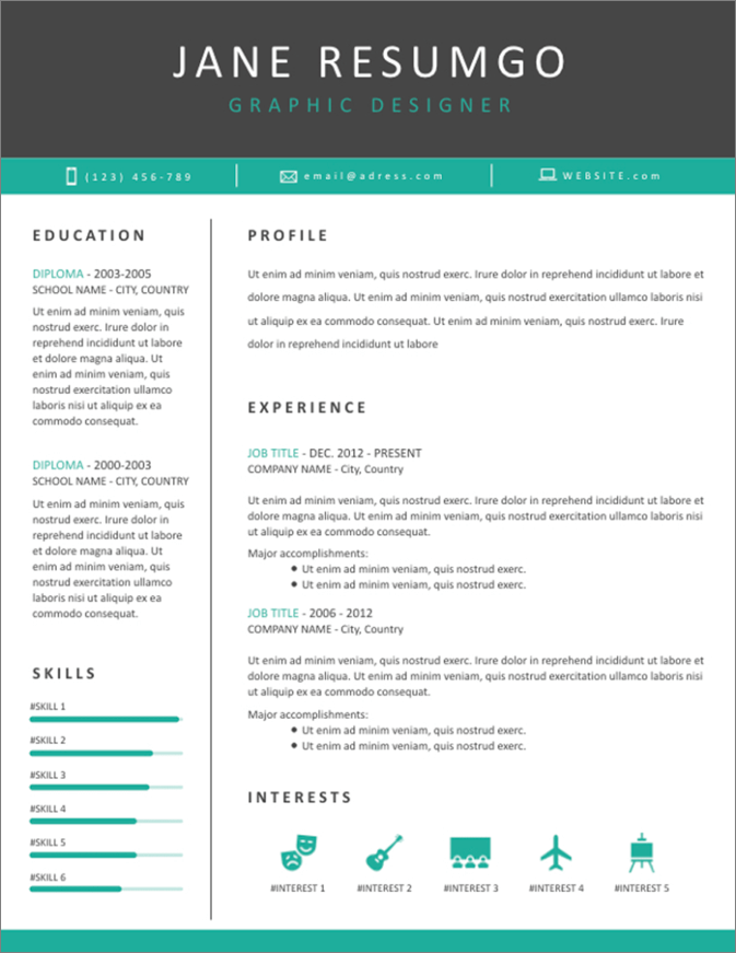 resume template google docs education