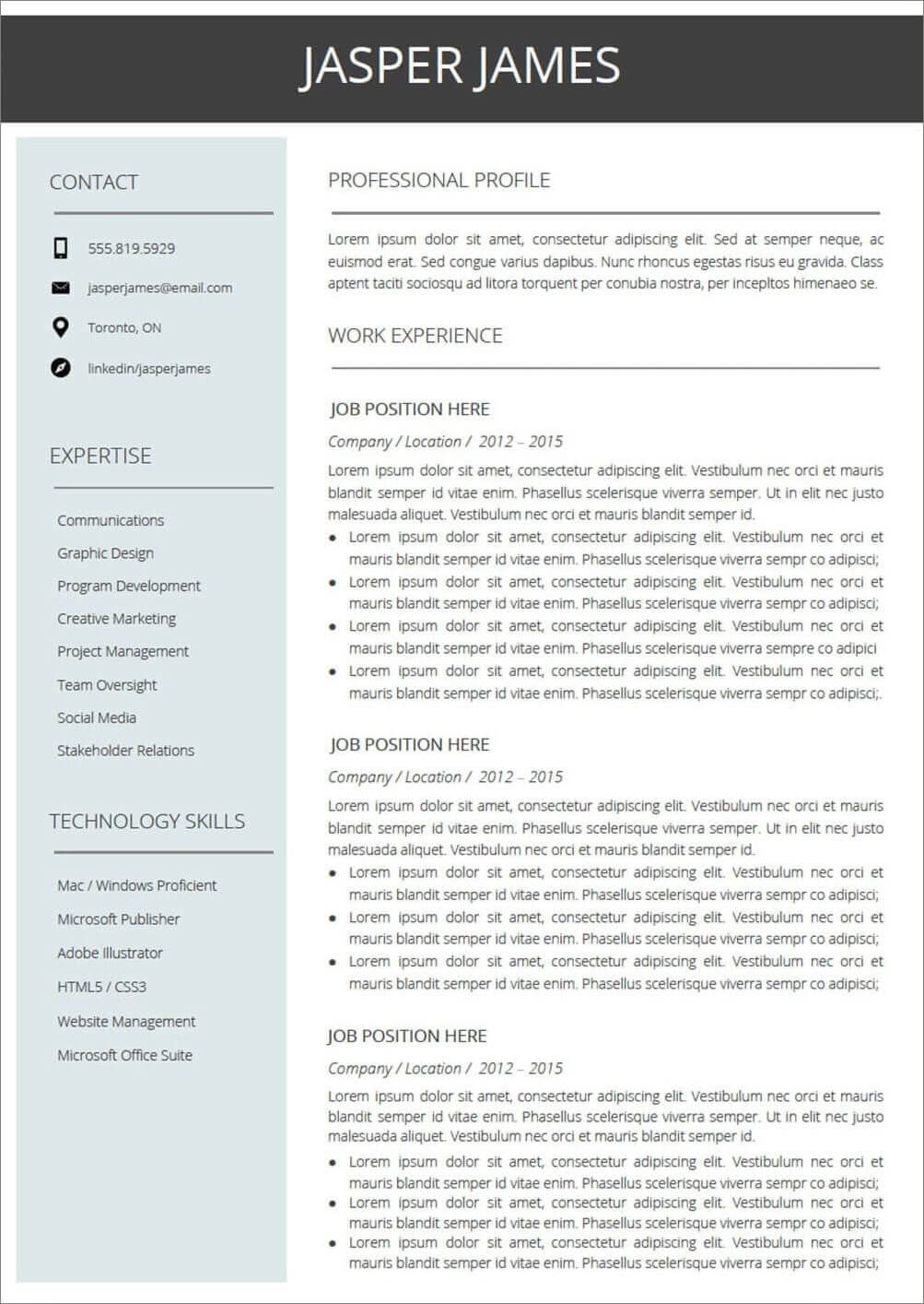 google docs resume template