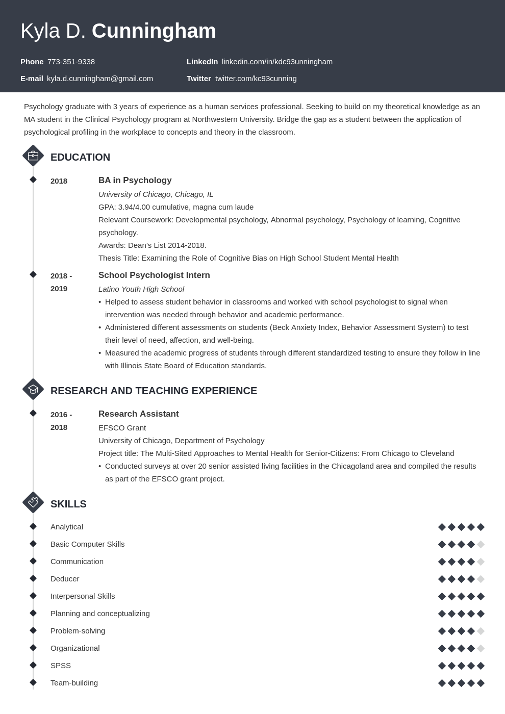 Resume for Graduate School Application (Examples, Template, CV)