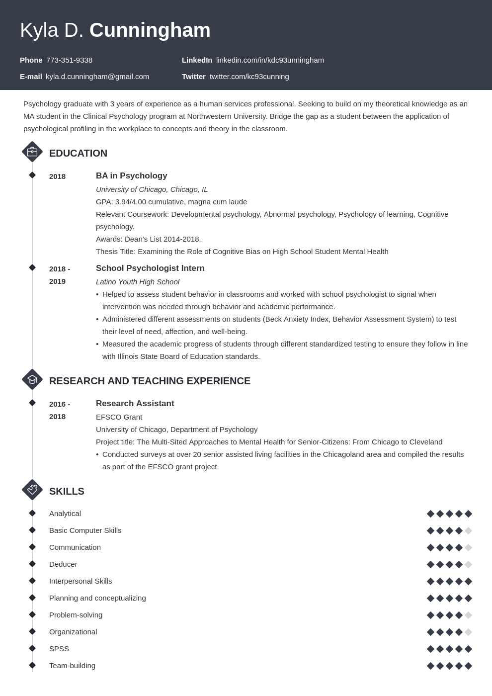 graduate school template diamond