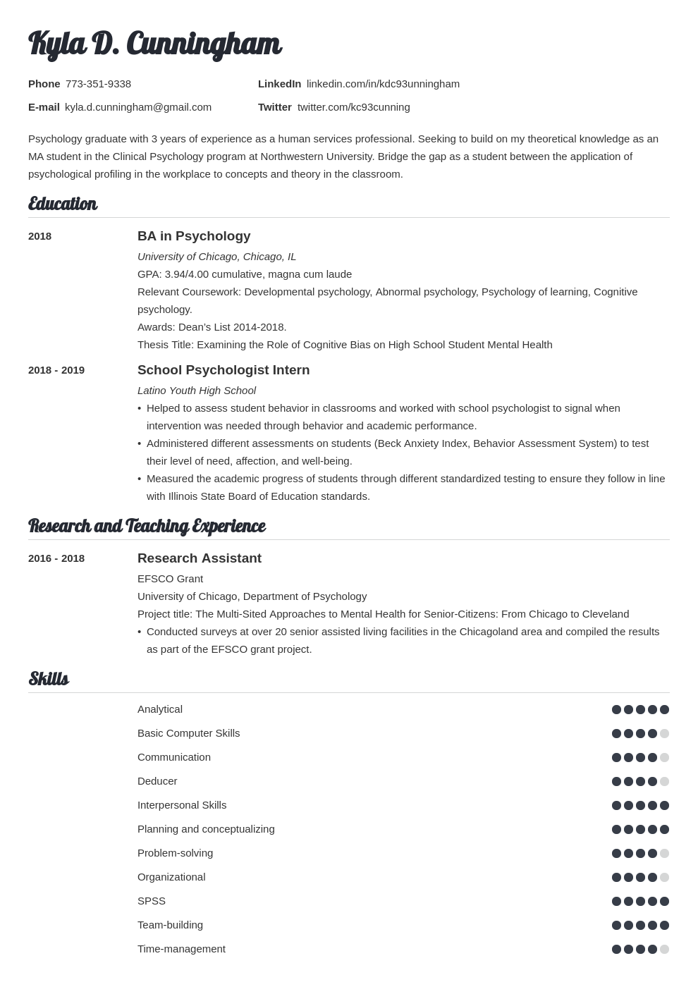 graduate school template valera