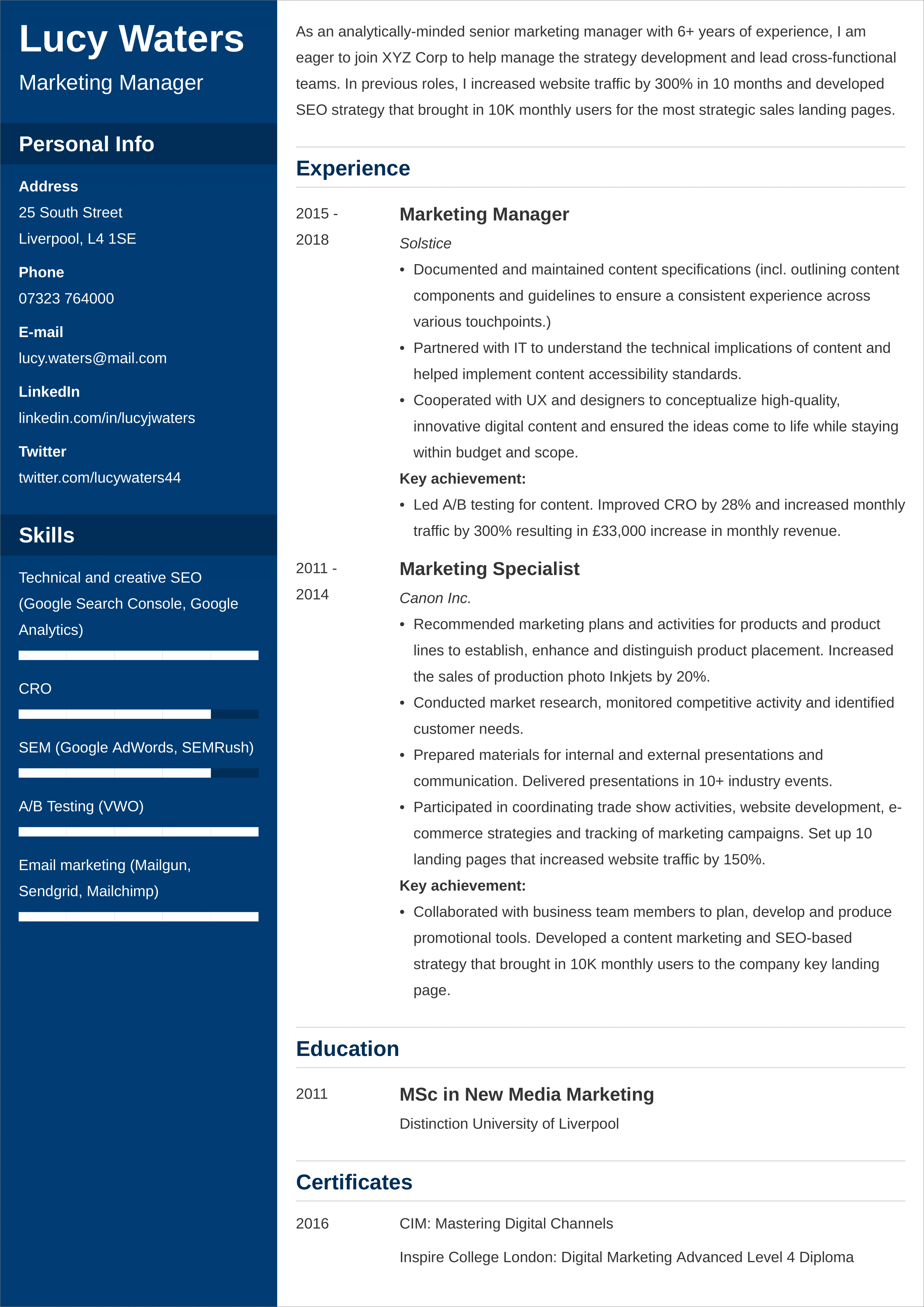 resume cv maker