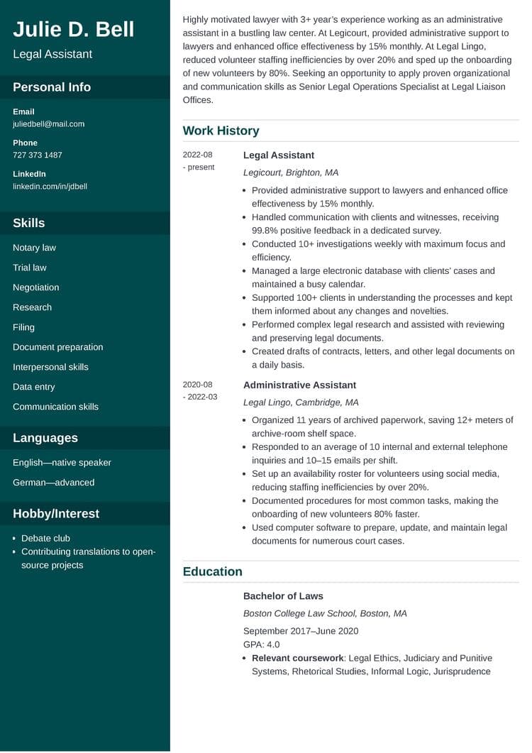 resume example